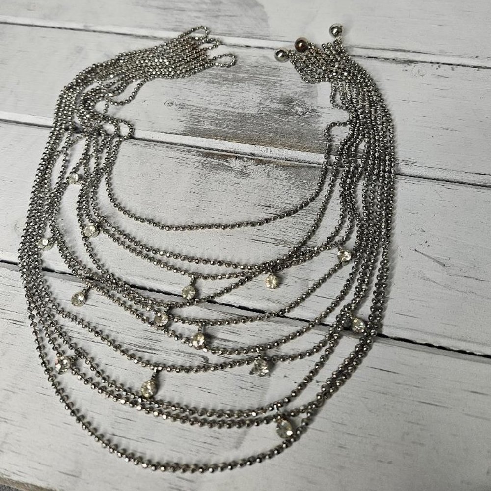 Cache - Vintage Cache Rhinestone Multi Layer Chok… - image 4